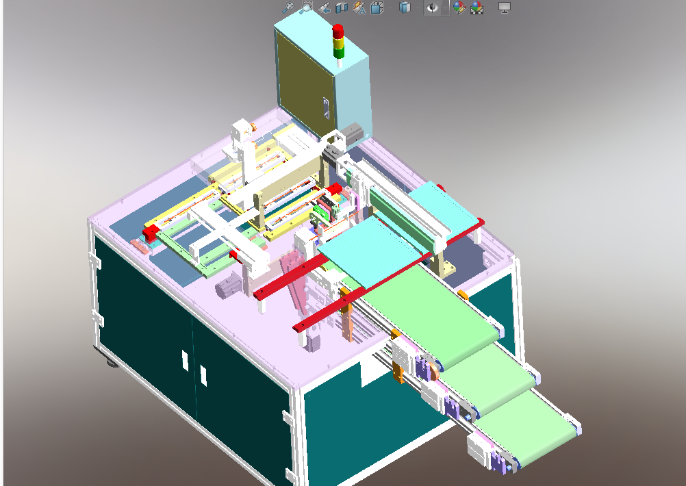 筷子检测机CCD外观检测机筷子包装设备3D图纸 Solidworks设计.zip