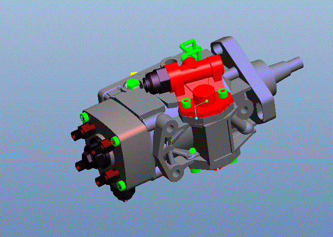 VE型分配泵--柴油机燃油泵（PROE设计）3D模型.zip