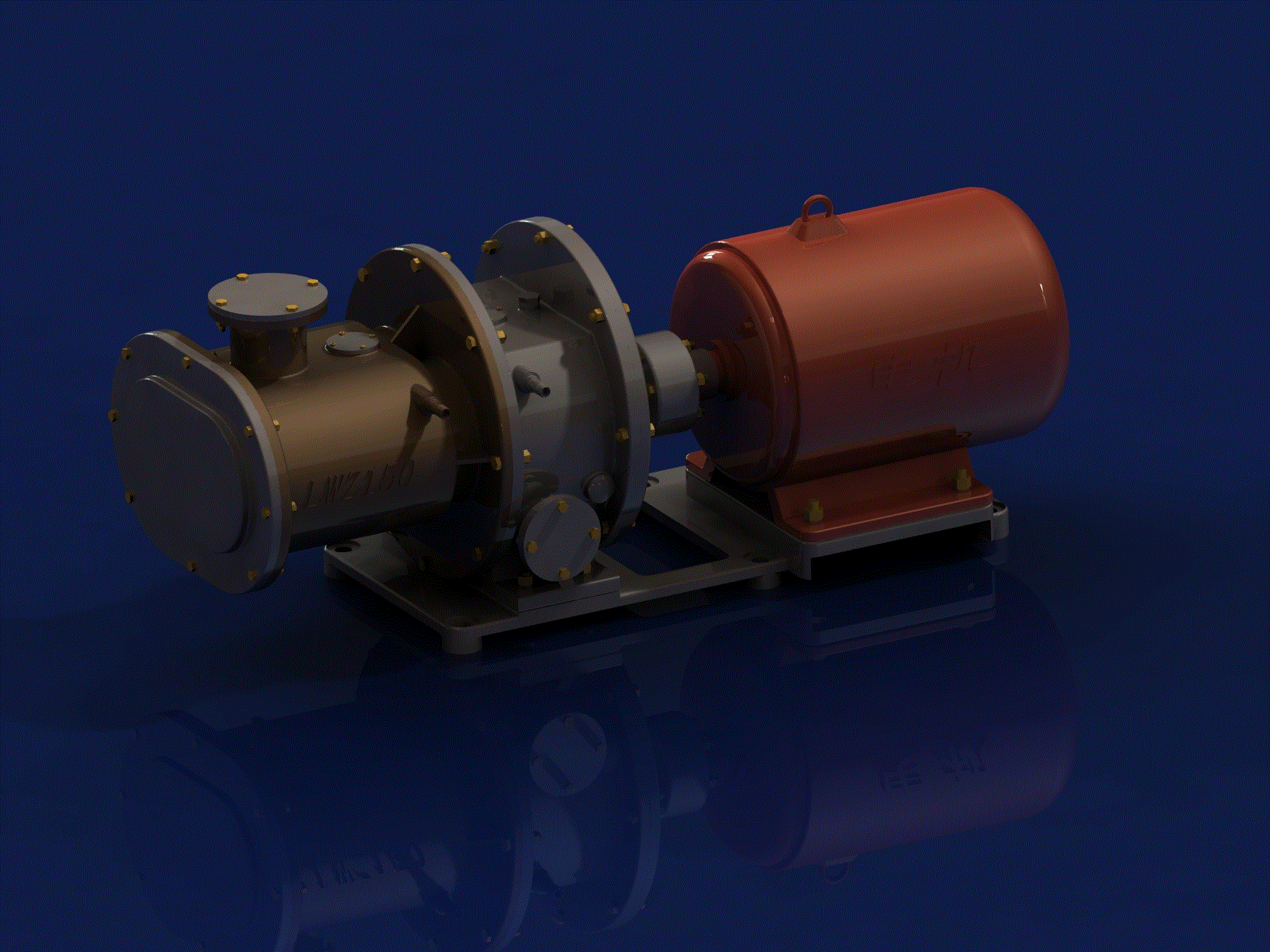 无油螺杆真空泵3D模型.rar