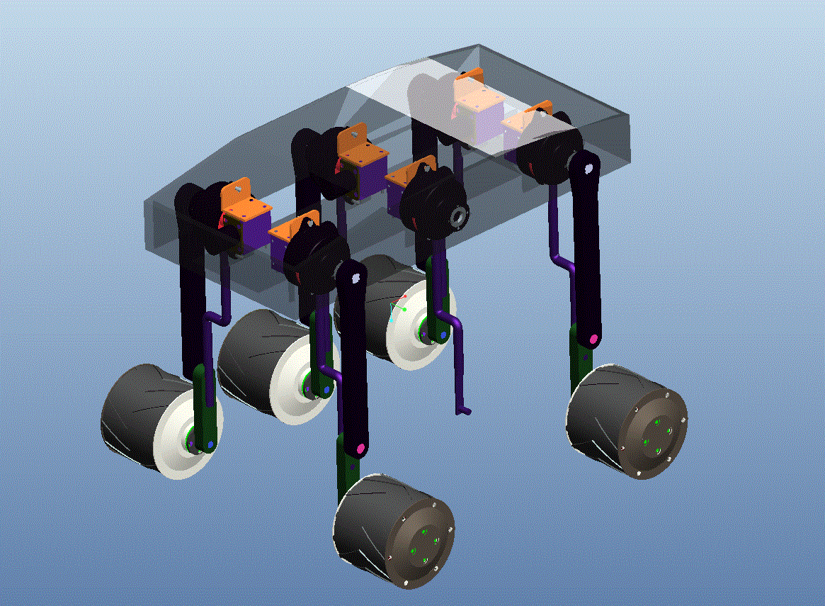 轮腿式移动越障机器人驱动装置的研究设计【包含15张CAD图+PROE三维图+说明书+外文翻译+开题报告】.zip