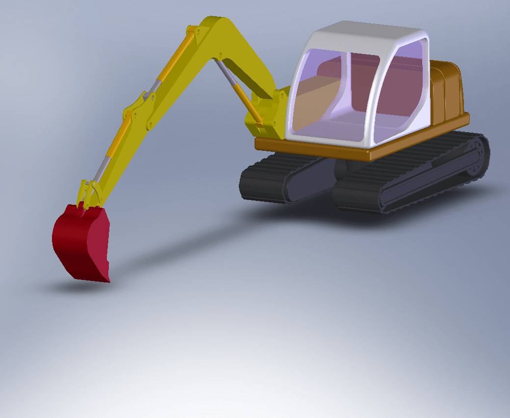挖掘机（赠送运动代码）3D模型.zip