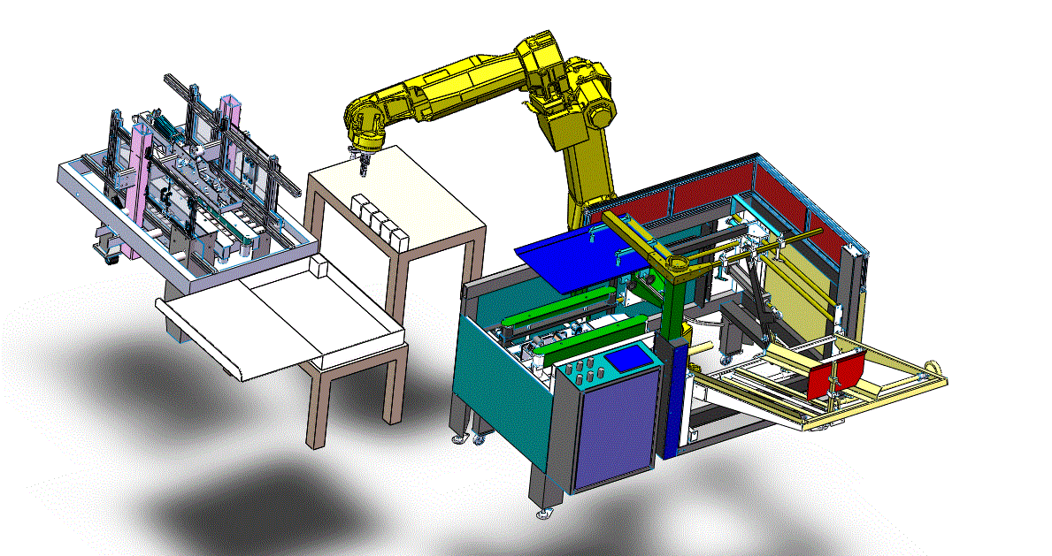 机器人自动化磁吸片包装箱设计模型3D模型.zip