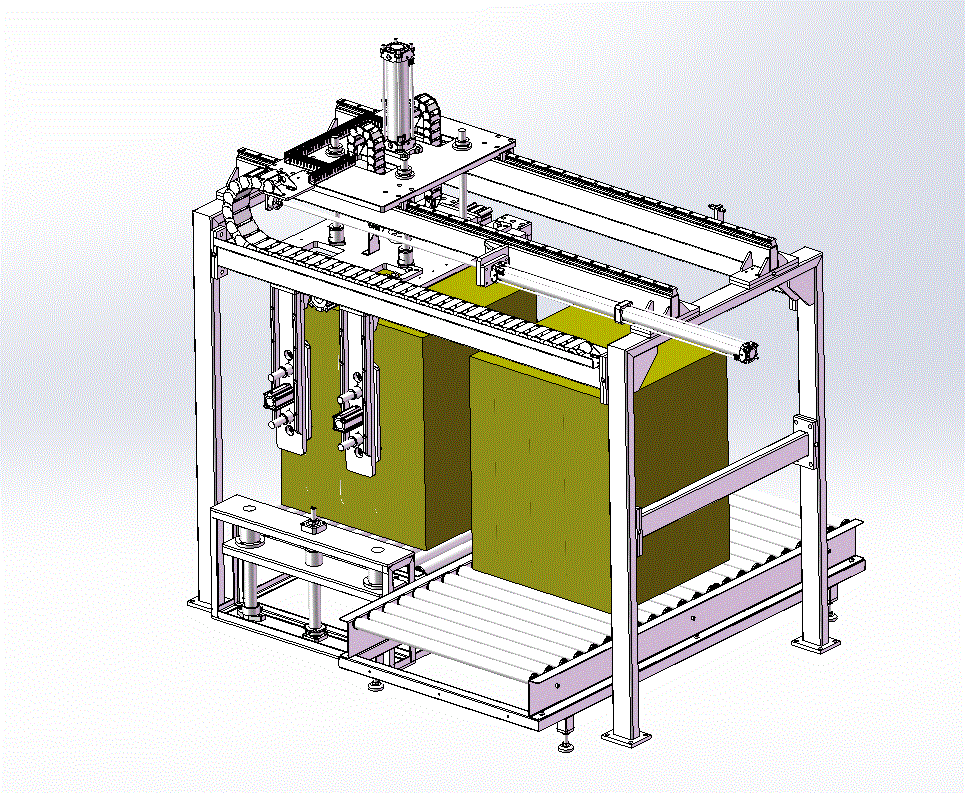 桁架式搬运机械手及其滚筒输送线工作站3D模型.zip