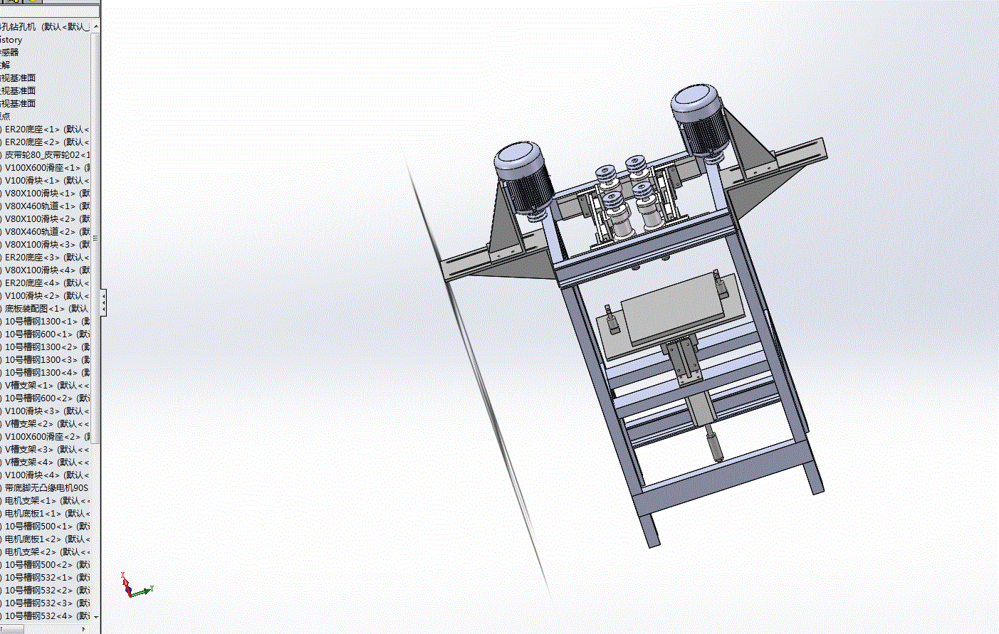 椅板4孔钻孔机3D模型.zip