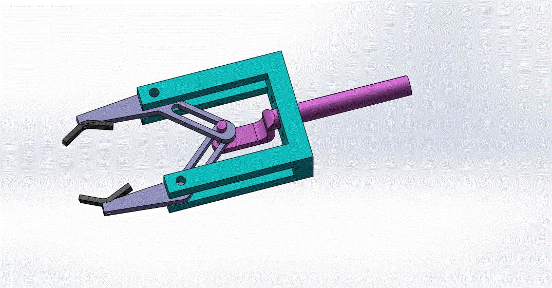 滑槽杠杆式机械手3D模型.zip
