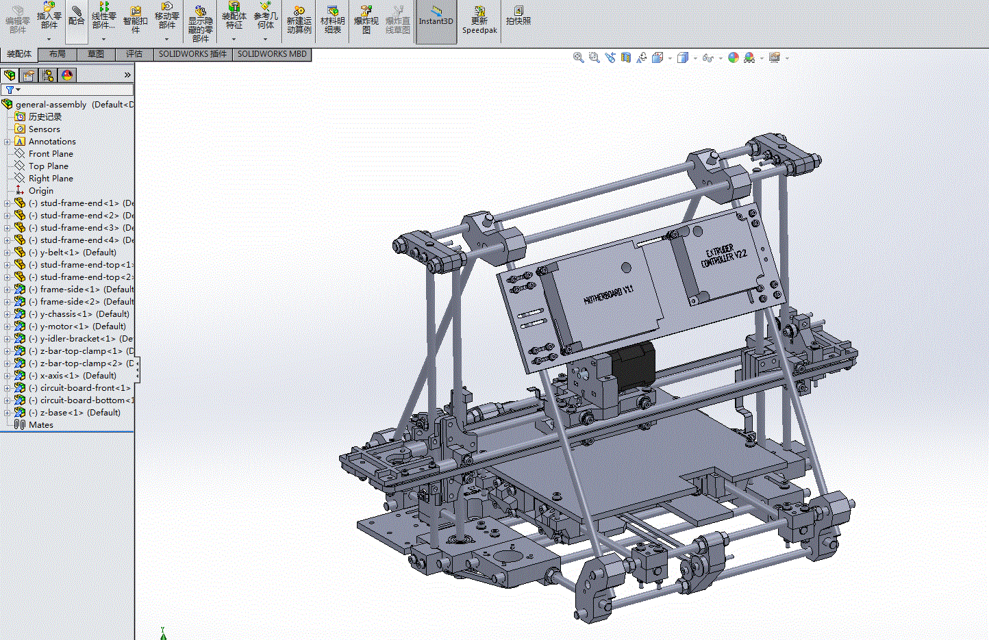 3D立体打印机（SW模型）3D模型.zip
