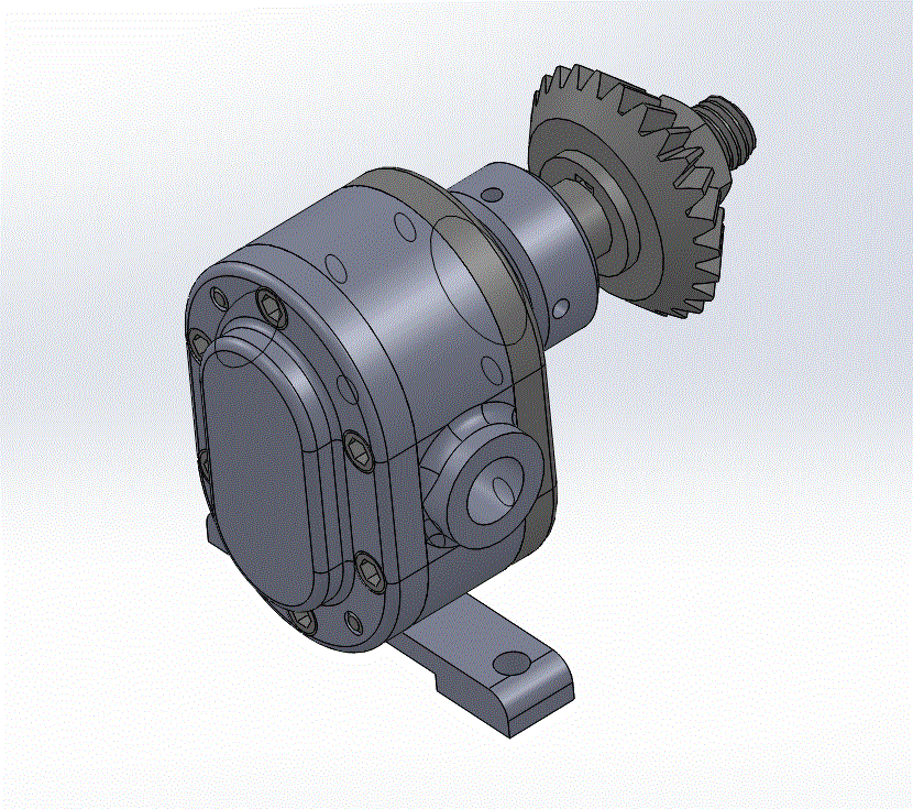 齿轮泵SolidWorks模型装配三维图.zip
