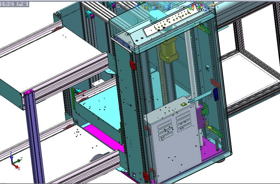 标准LL型下板机、SMT下板机L型从左到右输送PCB板设备3D模型.zip