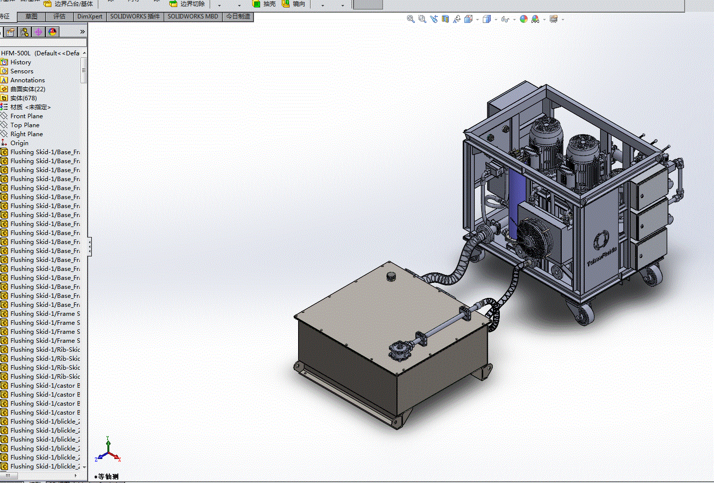 大流量管道冲洗机3d模型3D模.zip