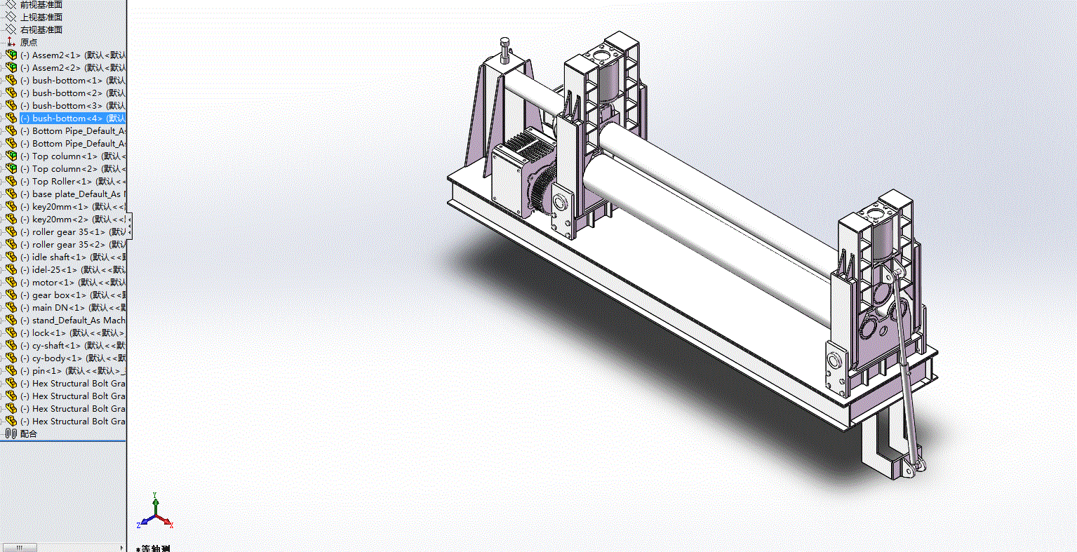 钢板辊压机3D模型.zip