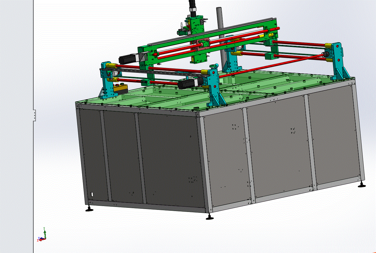 龙门式三轴模组划痕非标测试机3D模型（参数可编辑）.zip