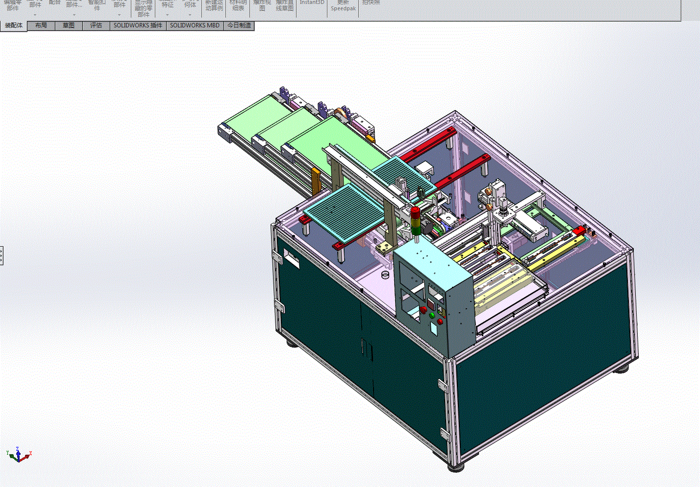 筷子检测机CCD外观检测机筷子包装设备3D模型（参数可编辑）.zip