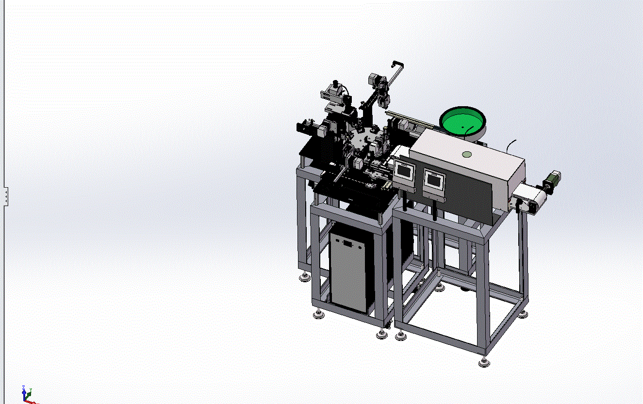 全自动核心组件邦定机（带陶瓷加热炉）SW设计3D模型.zip