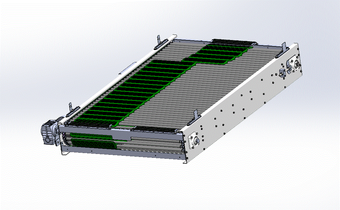 碳钢高速纸箱分道输送机3D模型（参数可编辑）.zip