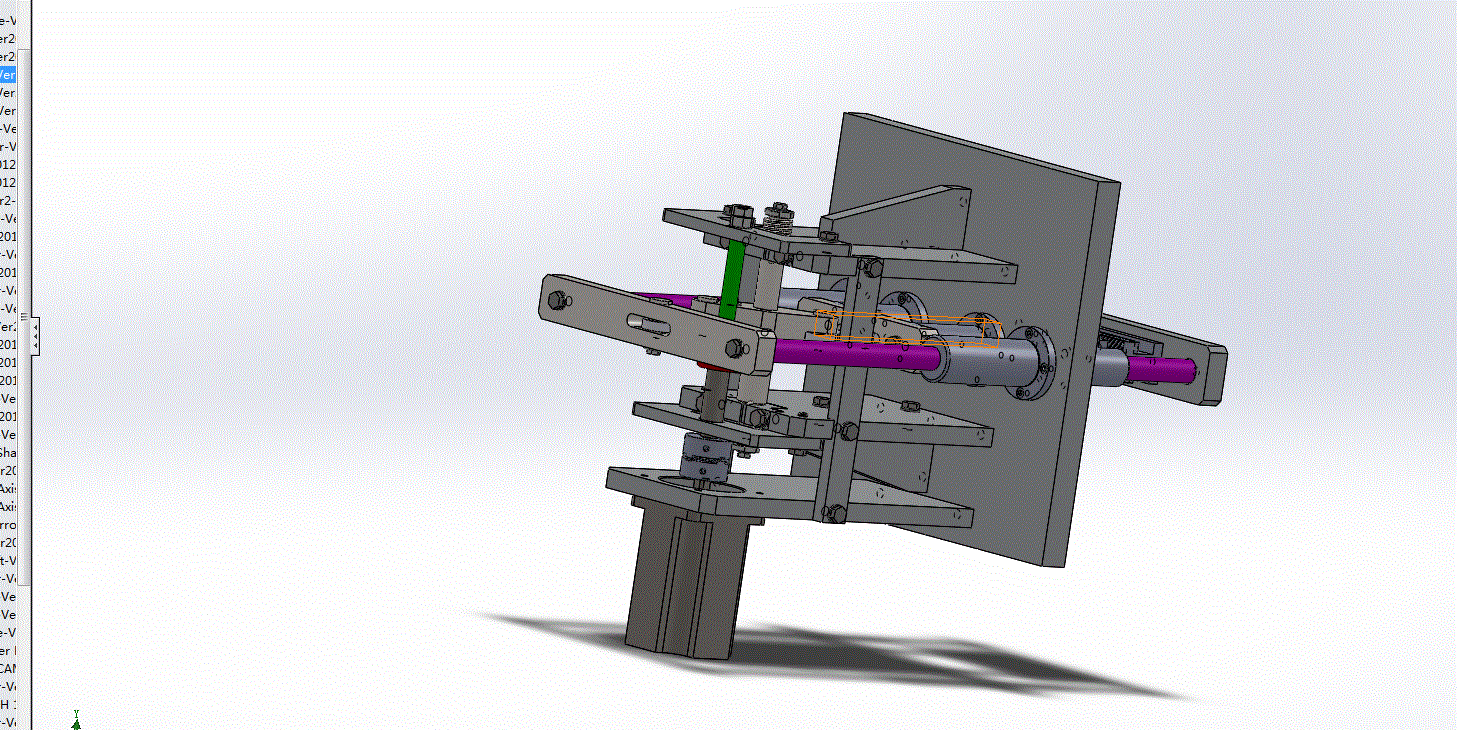 凸轮式包装机的往复机构3D模型（参数可编辑）.zip