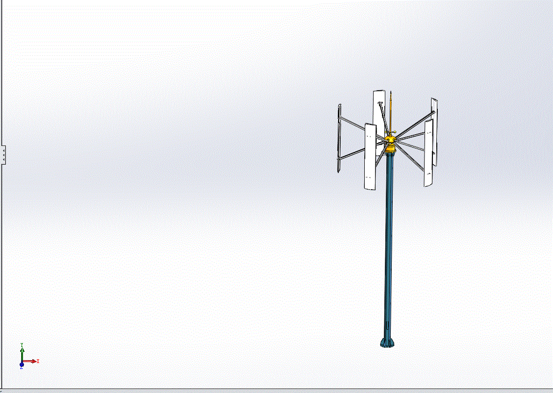 新型2KW风力发电机3D模型（参数可编辑）.zip