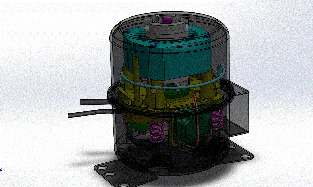 旋转式冰箱压缩机3D模型（参数可编辑）.zip
