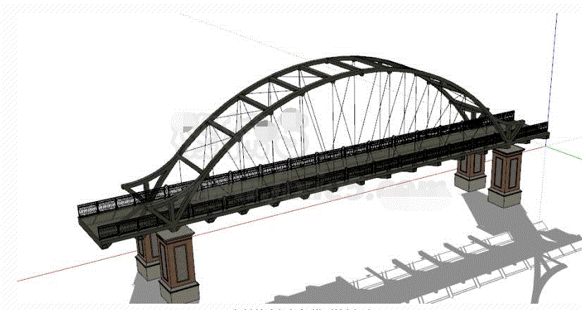 现代铁拉大桥桥梁模型.zip