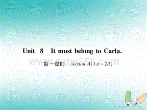 九年级英语 Unit 8 It must belong to Carla（第1课）（1a-2d）人教新目标.ppt
