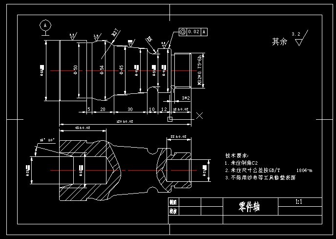 【SC006】递增型阶梯轴零件的数控车削加工工艺及编程[中级工].rar