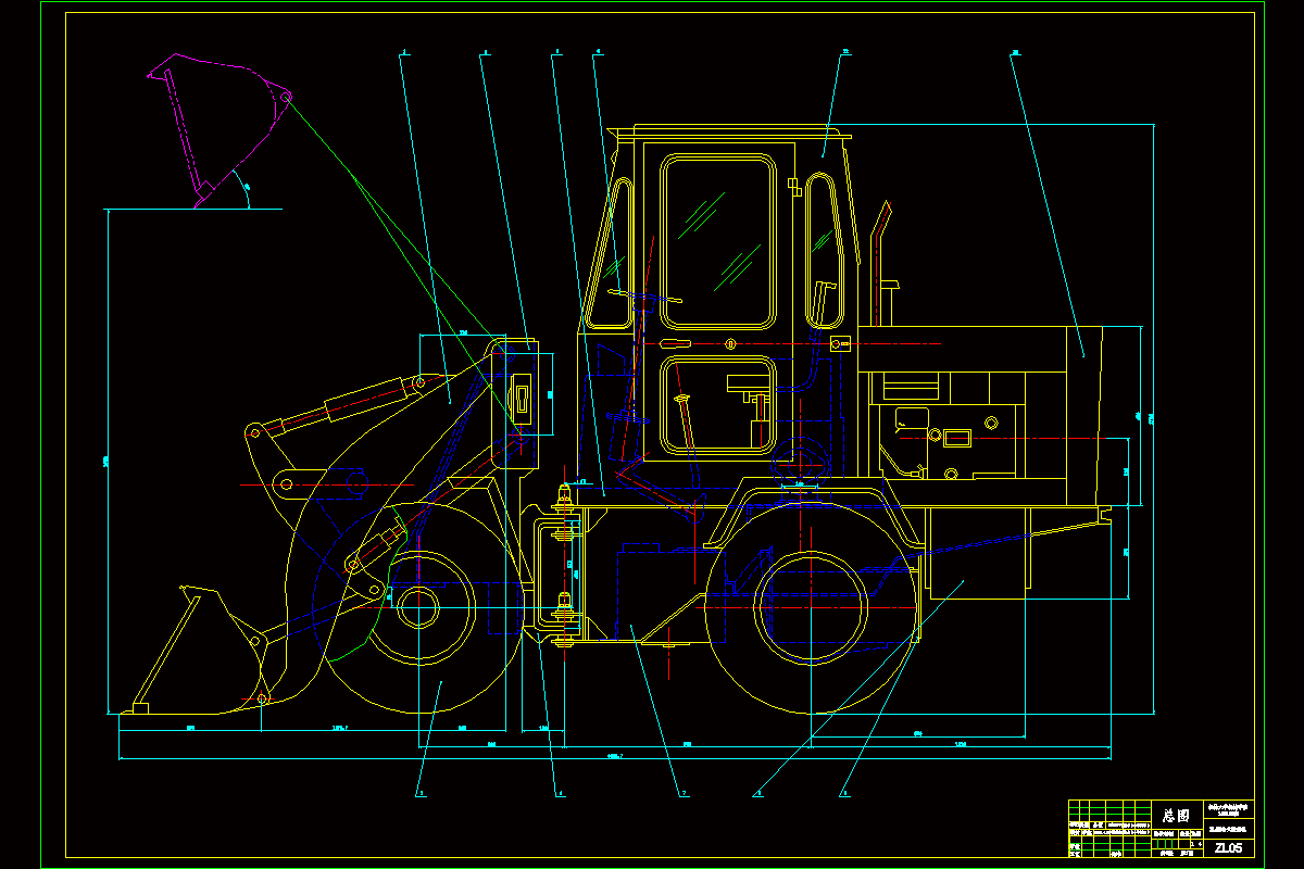 ZL05微型轮式装载机总体设计【CAD高清图纸和说明书】.zip