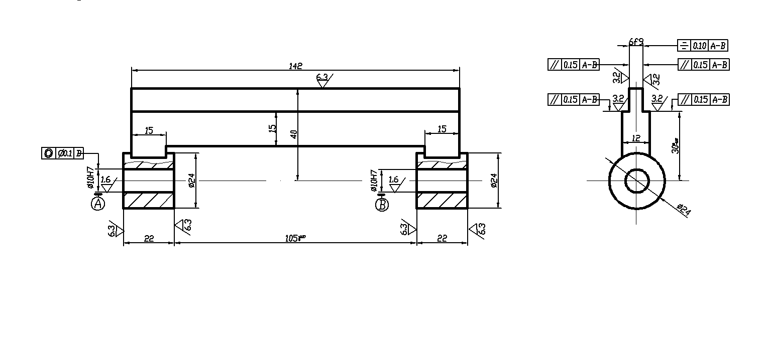 KCSJ-16 扁叉工艺铣D面[尺寸105]与夹具设计课程设计.zip